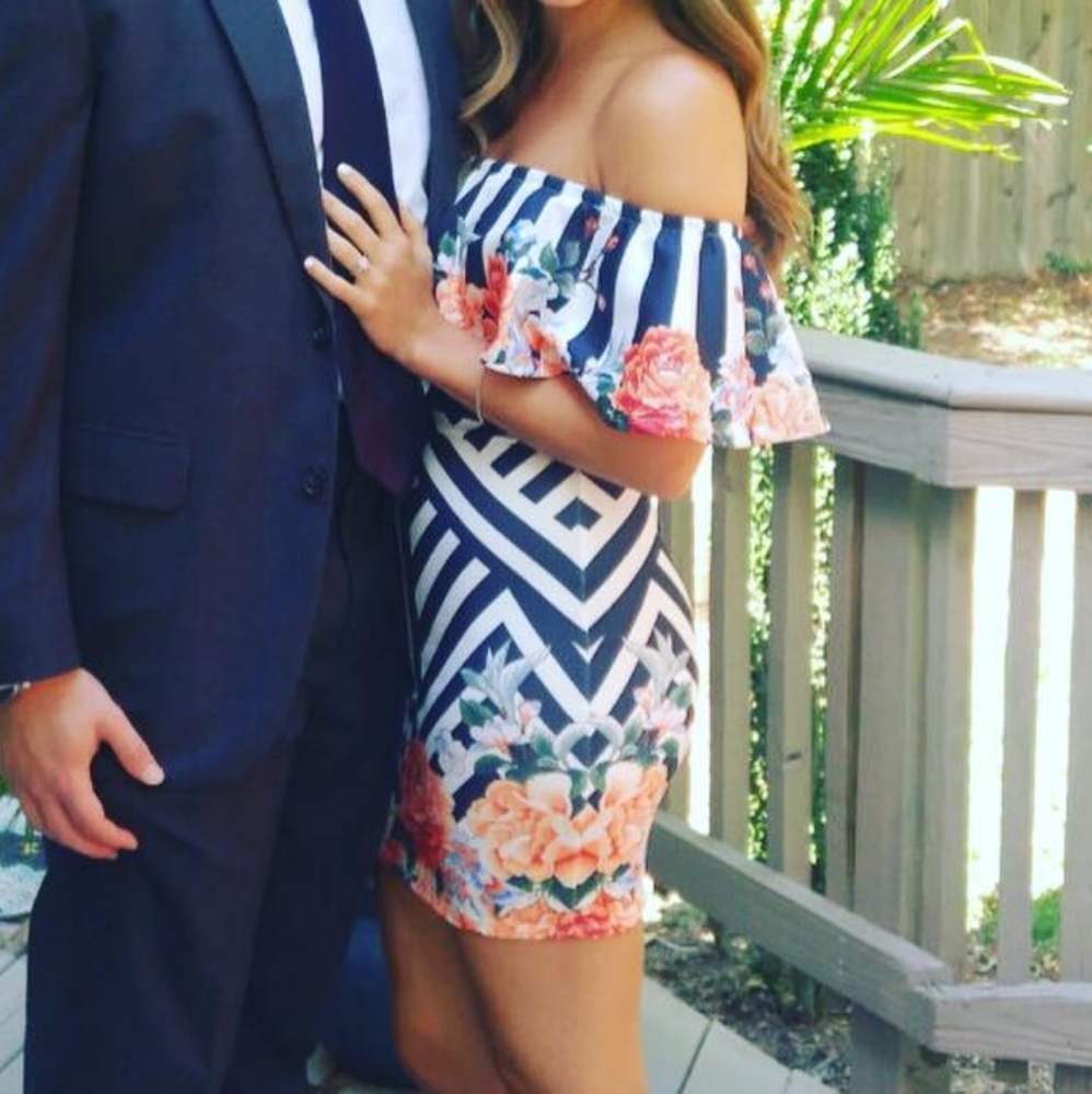 Bodycon Ruffle off shoulder Mini Dress